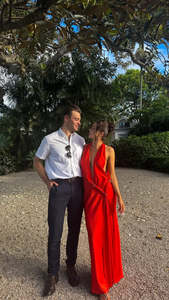 MISHA - HARLOW SATIN MAXI CHILLI RED - XS