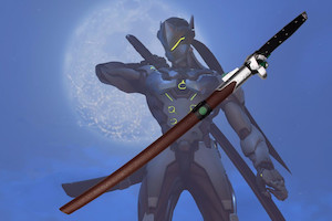 Products: Cosplay Overwatch Genji Sword Japanese Ninja Anime Game Sword Unsharpened - Treasure Trip