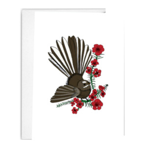 Gift Cards 1: Fantail on Manuka Tree Greeting Card