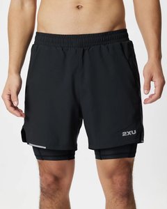 Mens Apparel: 2XU Aero Mesh 2-in-1 5inch Shorts - mens