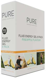Nutrition Hydration: Pure Fluid Energy Gel - pineapple - 8 pack