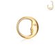 Titanium Gold Half Face Hinged Septum/Daith Ring - TI-224A