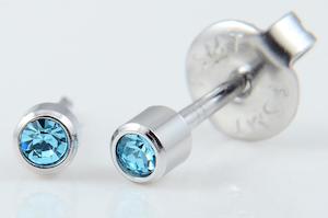 **At Home Piercing Cartridge** Surgical Steel 2mm, Aqua (1 pair) - 21-203