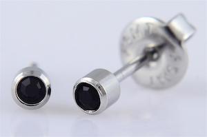 **At Home Piercing Cartridge** Surgical Steel 2mm, Jet Black (1 pair) - 21-213