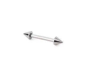 Barbells: Surgical Steel Barbell with Spikes 16 Gauge - BRBBSN