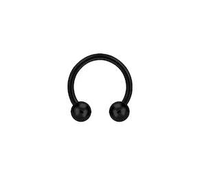 Titanium Black Circular Barbell 16 Gauge - T-B-BCBN