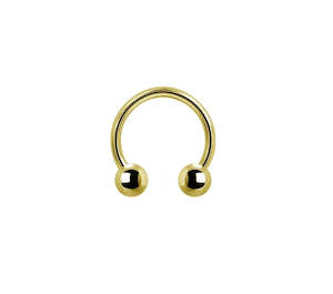 Circular Barbells: Titanium Gold Circular Barbell 16 Gauge - T-G-BCBN