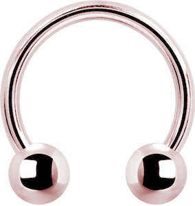 Circular Barbells: Titanium Rose Gold Circular Barbell 16 Gauge - T-R-BCBN