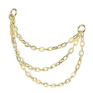 Titanium Gold Chain for Hinged Segment Ring - CHAIN03A