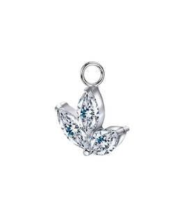 SS316L Jewelled Dangle Charm for Hinged Ring - CHARM38