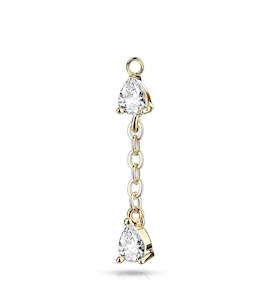 Gold Jewelled Dangle Charm for Hinged Ring - CHARM37A