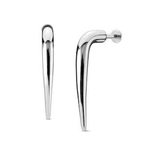 SS316L Curved Hook Ear Lobe Labret - E625