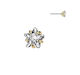 Titanium Gold Prong Set Jewelled Star Threadless Push In Top (Base Sold Separately) - TT168A