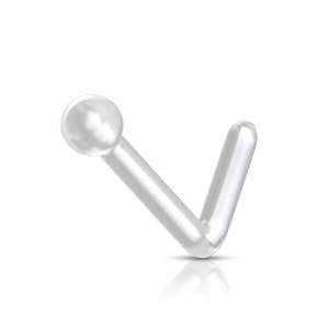 Retainers: Bioplast "L" Bend Ball Top Nose Stud 20 Gauge - NS131