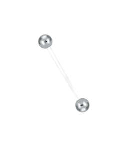 Acrylic: Bioplast Barbell with Titanium Balls - FTBRB