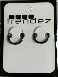 Black-Plated Titanium Hinged Rings 18 Gauge Pack (1 pair) - TBKBHSR