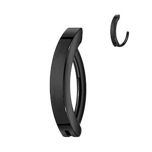 Black High Quality Precision Hinged Belly Button Ring - 510B