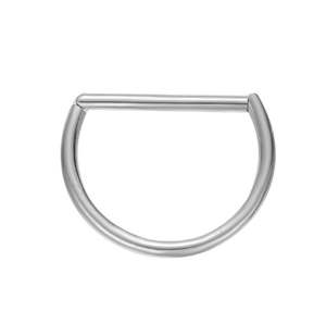 Daith: Titanium High Polish Hinged Septum/Daith Ring - TI-214