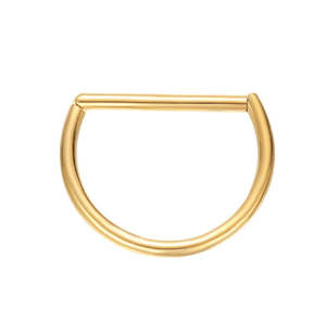 Titanium Gold Hinged Septum/Daith Ring - TI-214A
