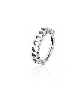 SS316L Hollow Heart Lined Hinged Ring - E431