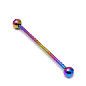 Coloured Titanium (Your choice of colour) Industrial Barbell - I290