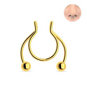 Gold Fake Septum Nose Clip - S692