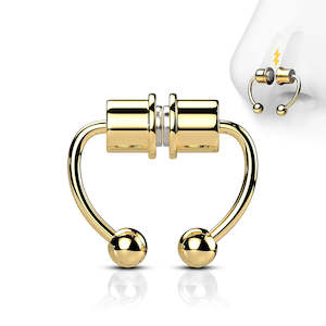 On Sale: Gold Fake Magnetic Septum Horseshoe - S685A