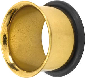 Plugs Tunnels: Gold Flared Flesh Tube 4mm-30mm - BGBFE