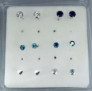 925 Sterling Silver Ear Stud Box Set (6 pairs) - SS431