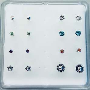 925 Sterling Silver Ear Stud Box Set (8 pairs) - SS428