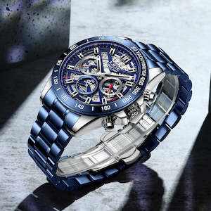 Watch: LIGE Men's Luxury Stainless Steel Business Watch