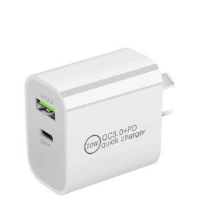 Wall Charger | USB C 20W PD + USB A QC 3.0