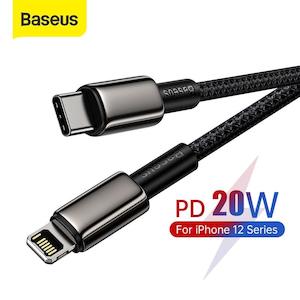 Cables Chargers: Baseus 20W Lightning Cable for iPhone to Type-C, PD Fast Charging Cable