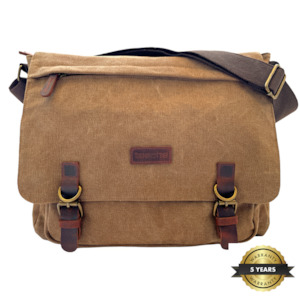Tasche Canvas & Leather Messenger Bag 15 inch
