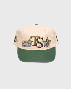 Treth Mens: TS Golfer Snapback - Forest Green/Cream