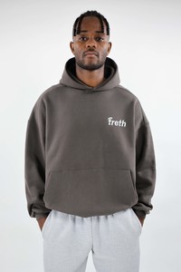 Treth Mens: Chrome Classic Hoodie - Espresso Grey