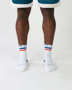 Products: TRETH Aero Sock - White/Orange/Green