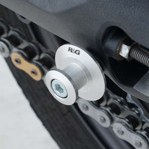 Aprilia 1100 Tuono V4 2024: M6 Silver Elevation Series Paddock Stand Bobbins R&G (ITBO001SI)