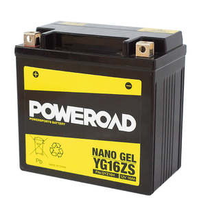 Aprilia Etv 1000 Caponord 2014: YG16ZS Non-DG Nano Gel Battery Poweroad. Alt: YTZ16S GYZ16H ^ (CYG16ZS)