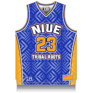 Products: Niue 23 Bball Singlet Tribal Roots Aotearoa