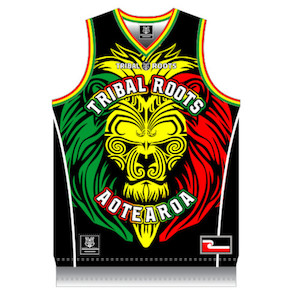 Lion Rasta Bball Singlet Tribal Roots Aotearoa
