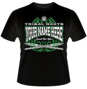 Custom Name Tee Xs - 13xl Tribal Roots Aotearoa