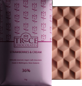Strawberries and Cream Trice Chocolates