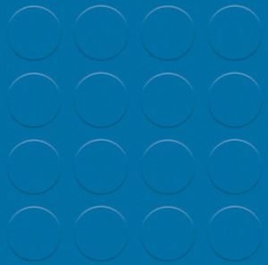 Flooring Tiles: Studded Rubber Flooring Tiles - Blue - 1sqm