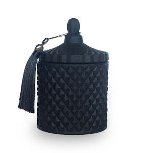 Jar: Tassel in Matt Black- Large