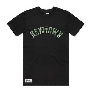 Newtown: Newtown Green Plaid T-Shirt - Black