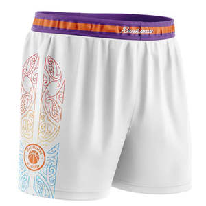 Raukawa Basketball Shorts - White Pattern
