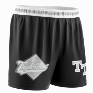 Diamond Badge Basketball Shorts - Black