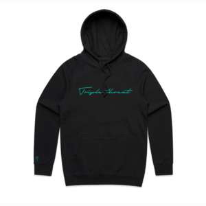 Script Hoodie - Black/Mint
