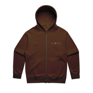 Hoodies: Icon Zip Hoodie - Brown